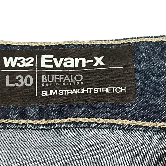 Buffalo David Bitton EVAN-X Slim Straight Stretch Men’s Jeans 32X30 Light Blue. - Picture 9 of 12